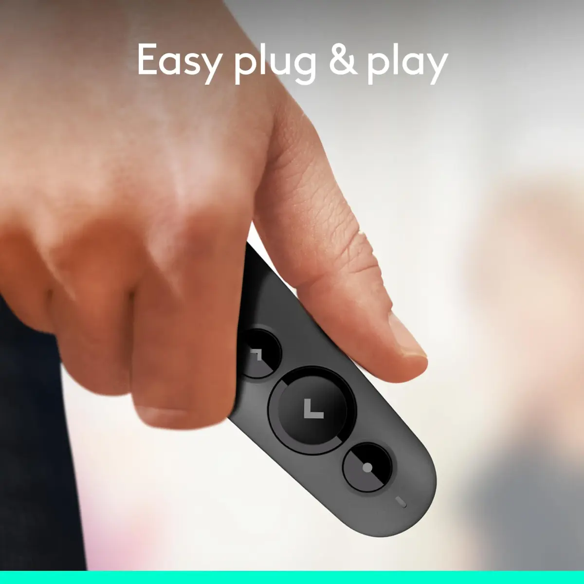 Logitech Wireless Presenter R500s with Laser Pointer & USB Receiver (12.4cm x 3.6cm x 2.5cm) - view 3