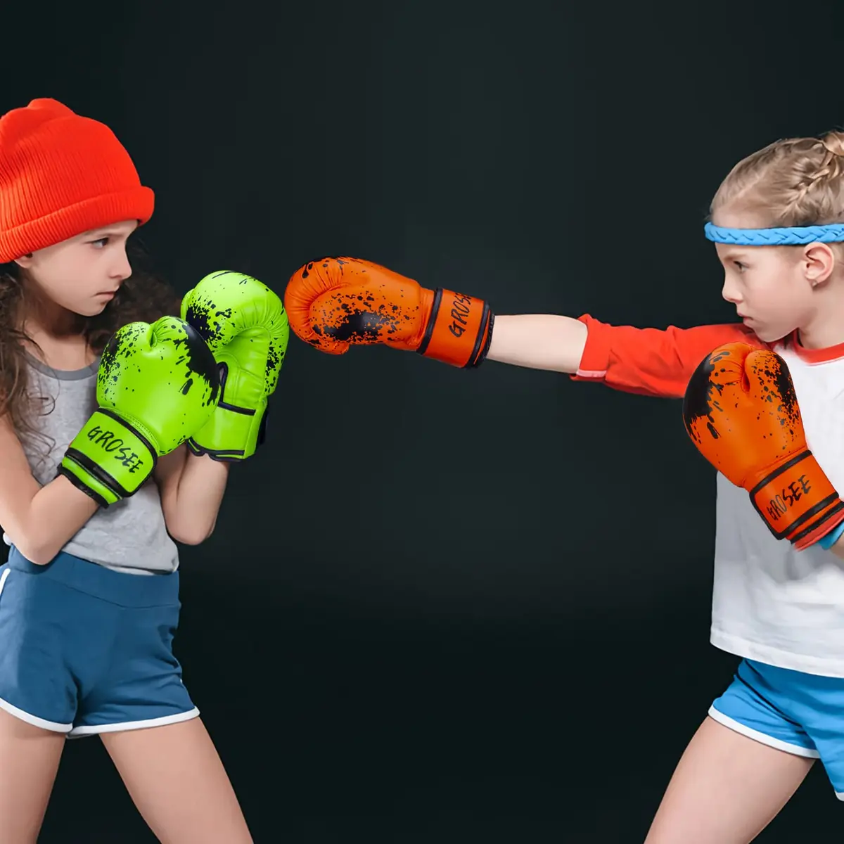 Grosee Kids Boxing Glove 8 oz | Durable PU Leather, Breathable & Comfortable (80-105 lbs) - view 8