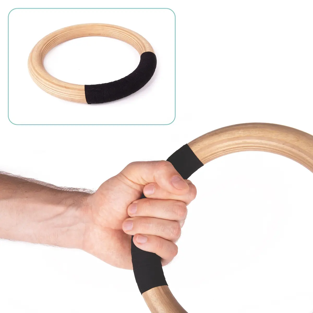 PULLUP & DIP Black Grip Tape 2500cm x 2.5cm | Durable, Non-Slip Poly-Cotton for Sports Equipment - view 8