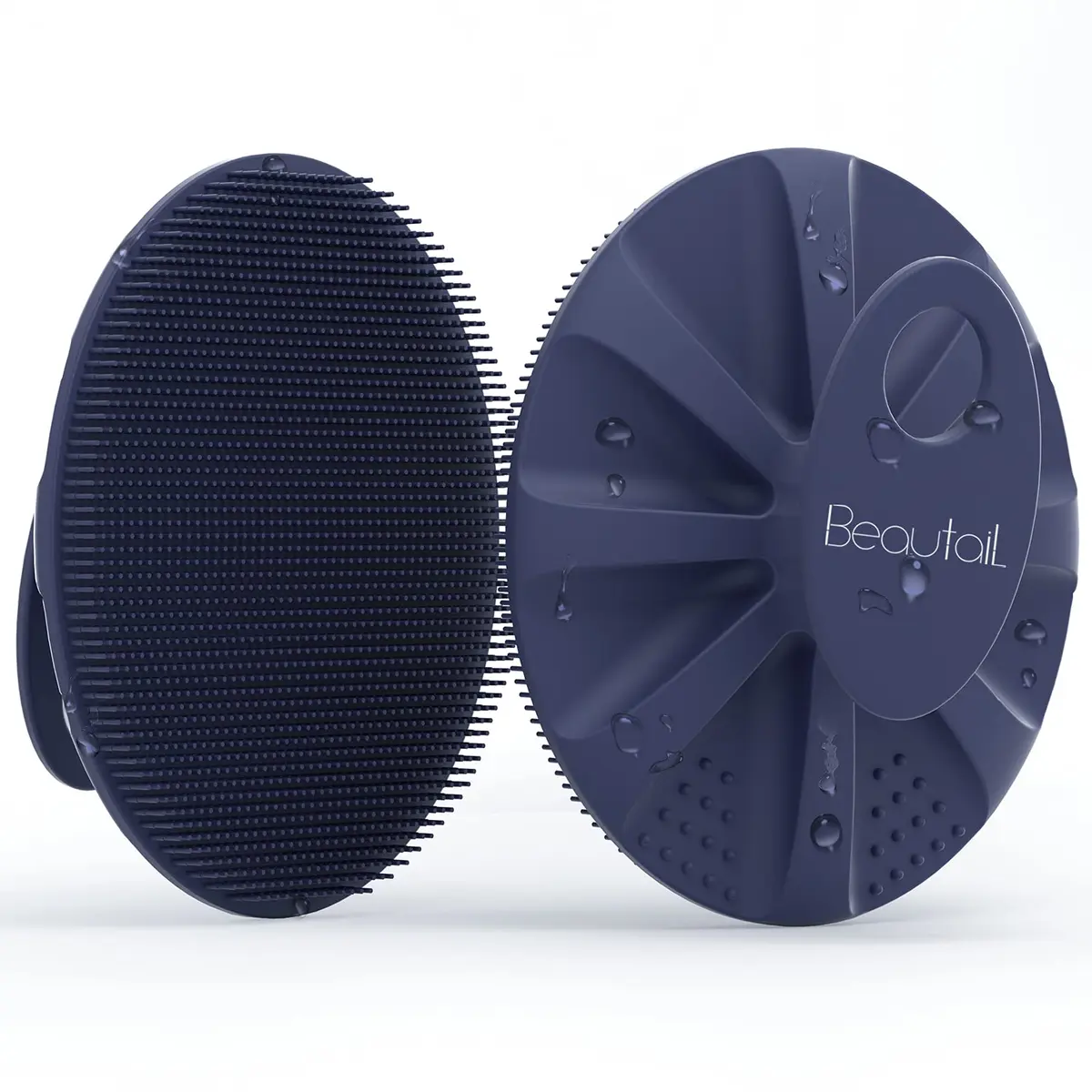 BEAUTAIL Silicone Body Scrubber Gentle Exfoliating Brush for Sensitive Skin | 83g (2.9oz) Blue - main product image