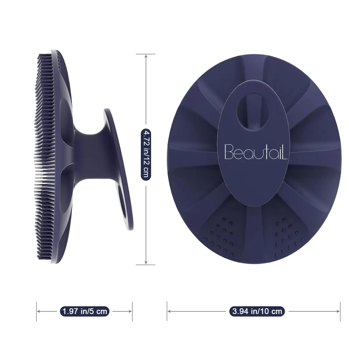 BEAUTAIL Silicone Body Scrubber Gentle Exfoliating Brush for Sensitive Skin | 83g (2.9oz) Blue - view 7