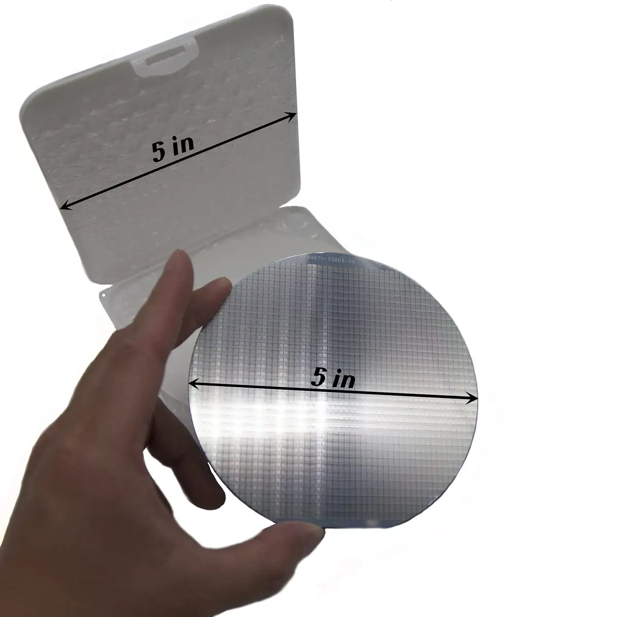 Moderock Integrated Circuit Real Chip 5 in Silicon Wafer | Uncut IC, Diffraction Pattern, Fragile Silicon - view 8