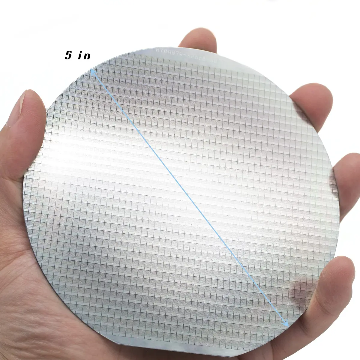 Moderock Integrated Circuit Real Chip 5 in Silicon Wafer | Uncut IC, Diffraction Pattern, Fragile Silicon - view 3