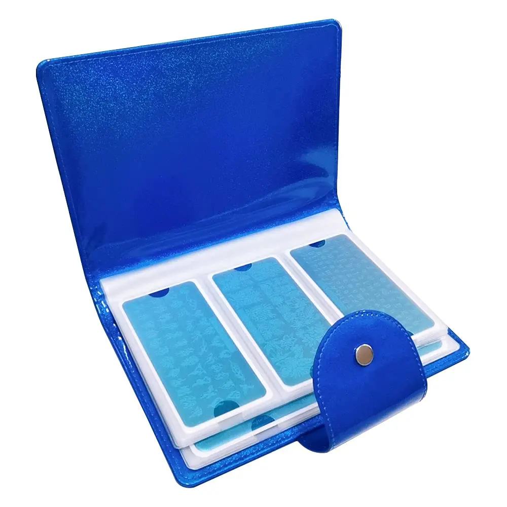 FingerAngel Nail Art Stamper Plate Collection 50 Slots | Large Size 6x12cm & 9.5x14.5cm | Dark Blue - view 2