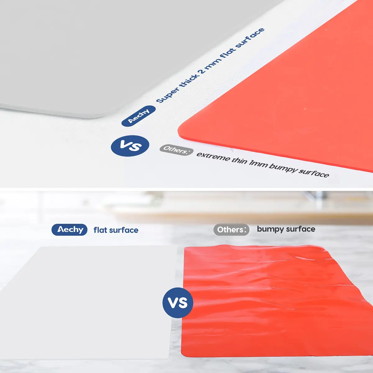 AECHY Extra Large Silicone Mat 90cm x 60cm (36"x24") | Thick Heat Resistant Countertop Protector for Baking & Crafts - view 6