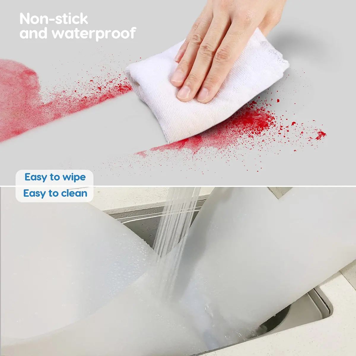 AECHY Extra Large Silicone Mat 90cm x 60cm (36"x24") | Thick Heat Resistant Countertop Protector for Baking & Crafts - view 7