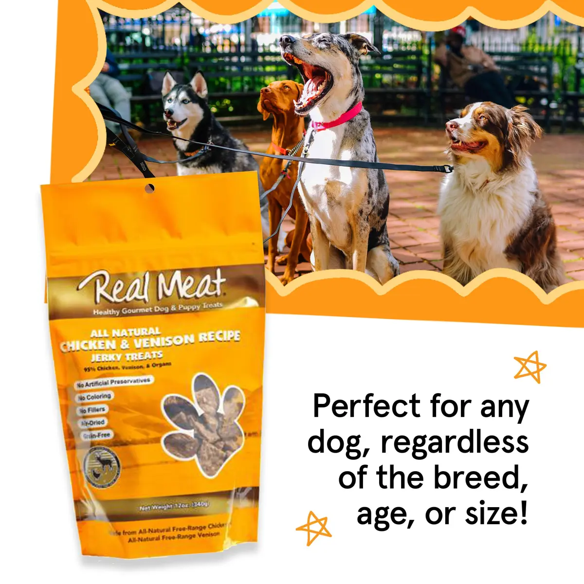 TRMC Real Meat Dog Treats 12oz | Grain-Free, High-Protein Venison & Chicken Jerky for Dogs - view 7