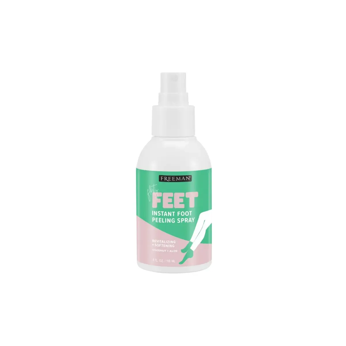 Freeman Flirty Feet Coconut & Aloe Foot Peeling Spray 118ml (4 fl.oz.) | Exfoliates Dead Skin for Soft, Smooth Feet - main product image