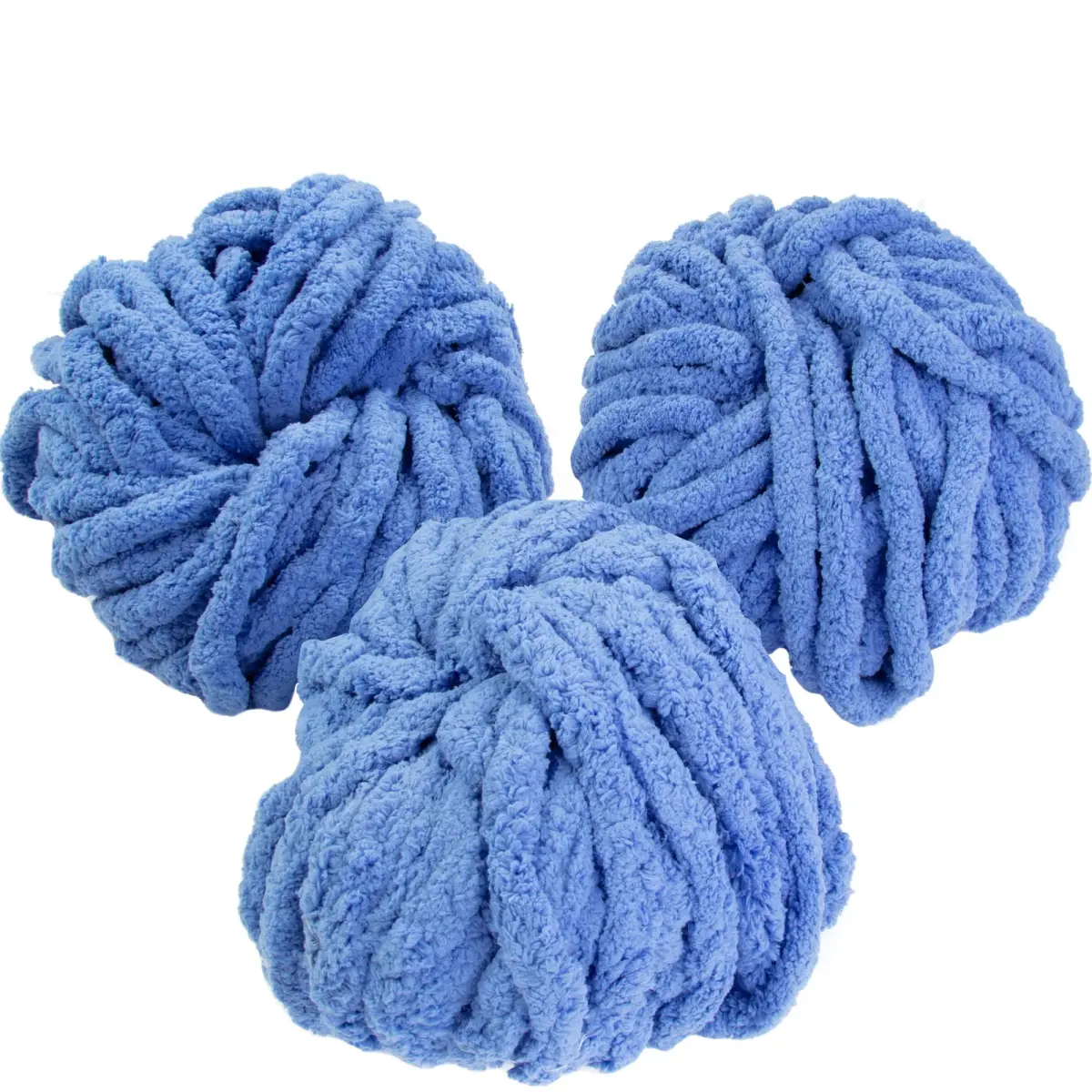 SCS Direct Chunky Yarn 3 Pack Indigo Blue 72 Yards (65.8 m) | Jumbo Chenille Yarn for Knitting & Crocheting - main product image