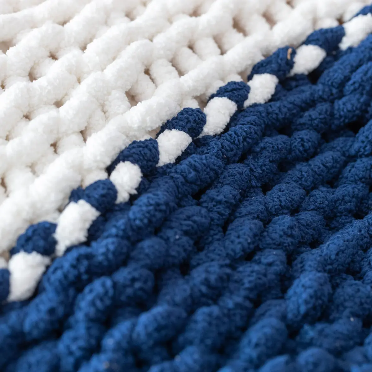 SCS Direct Chunky Yarn 3 Pack Indigo Blue 72 Yards (65.8 m) | Jumbo Chenille Yarn for Knitting & Crocheting - view 7