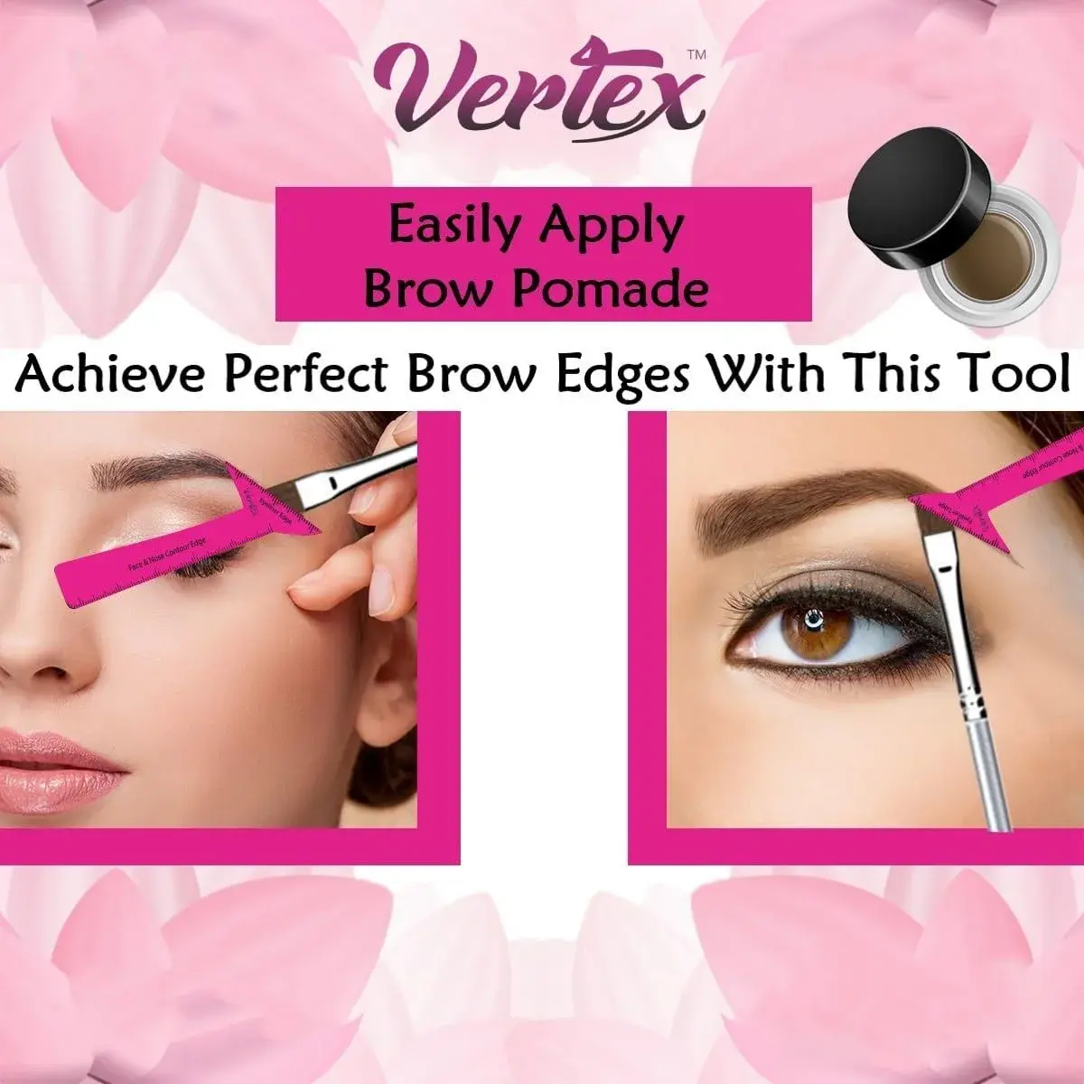Vertex Eyeliner Stencils & Brushes Set | Precision Wing Tip Tool for Beginners - view 6