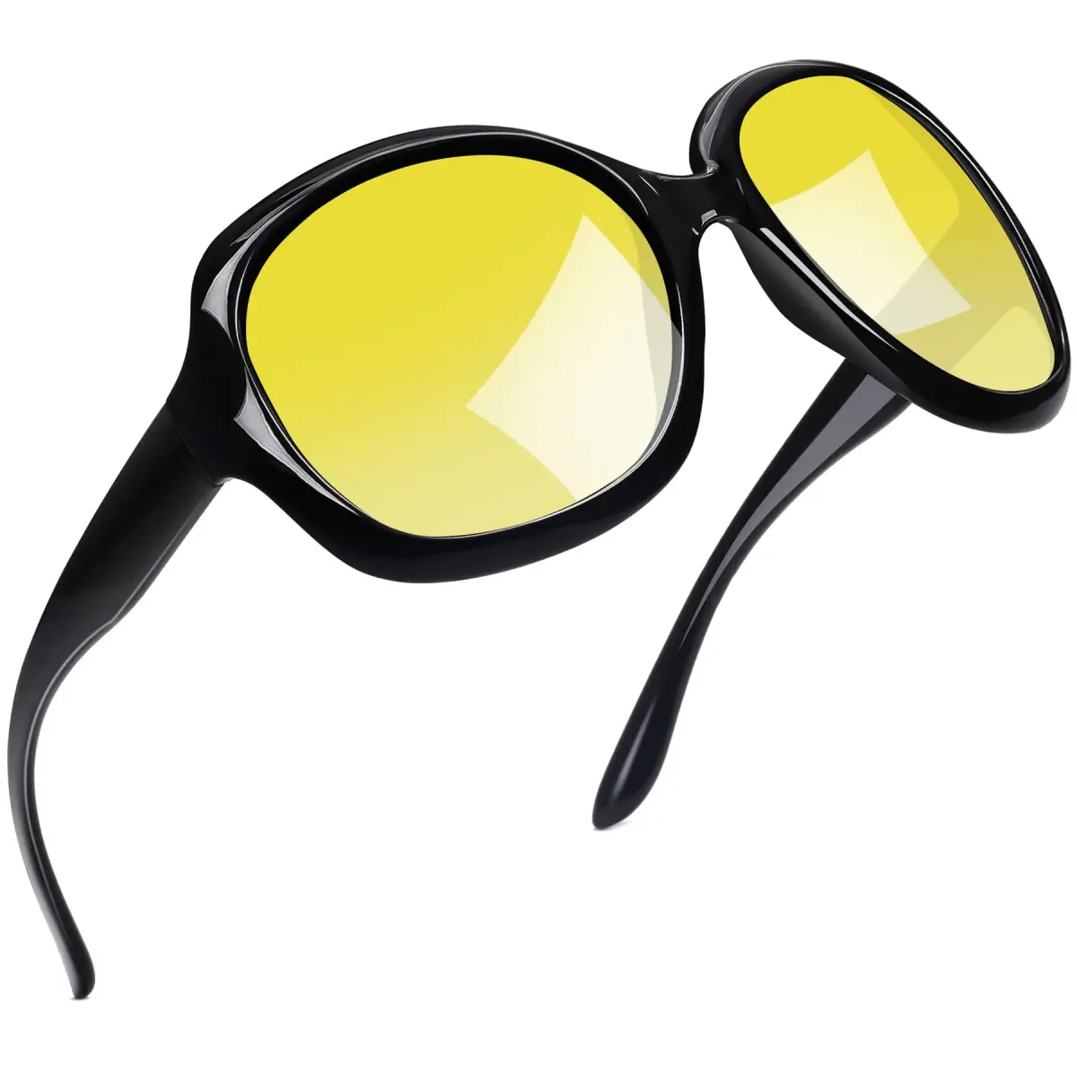 Joopin Oversized Night Driving Yellow Lens Sunglasses for Women | UV400 Protection - main product image