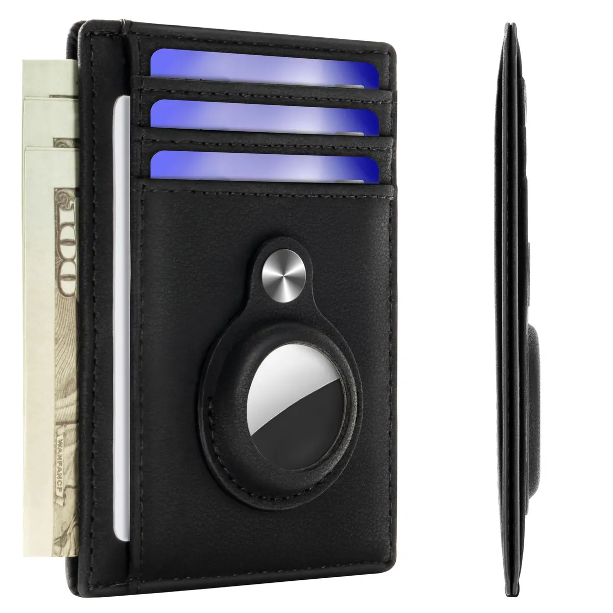 Hawanik Slim Minimalist Front Pocket Air Tag Wallet Thin Card Holder Wallet - view 9