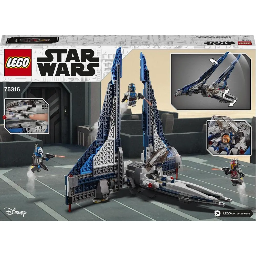 LEGO Star Wars 75316 Mandalorian Starfighter from 9 Years | Fold-out wings, BB-8 Droid, 3 minifigures - view 6