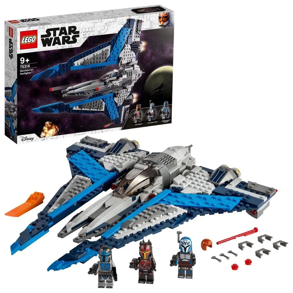 LEGO Star Wars 75316 Mandalorian Starfighter from 9 Years | Fold-out wings, BB-8 Droid, 3 minifigures - main product image