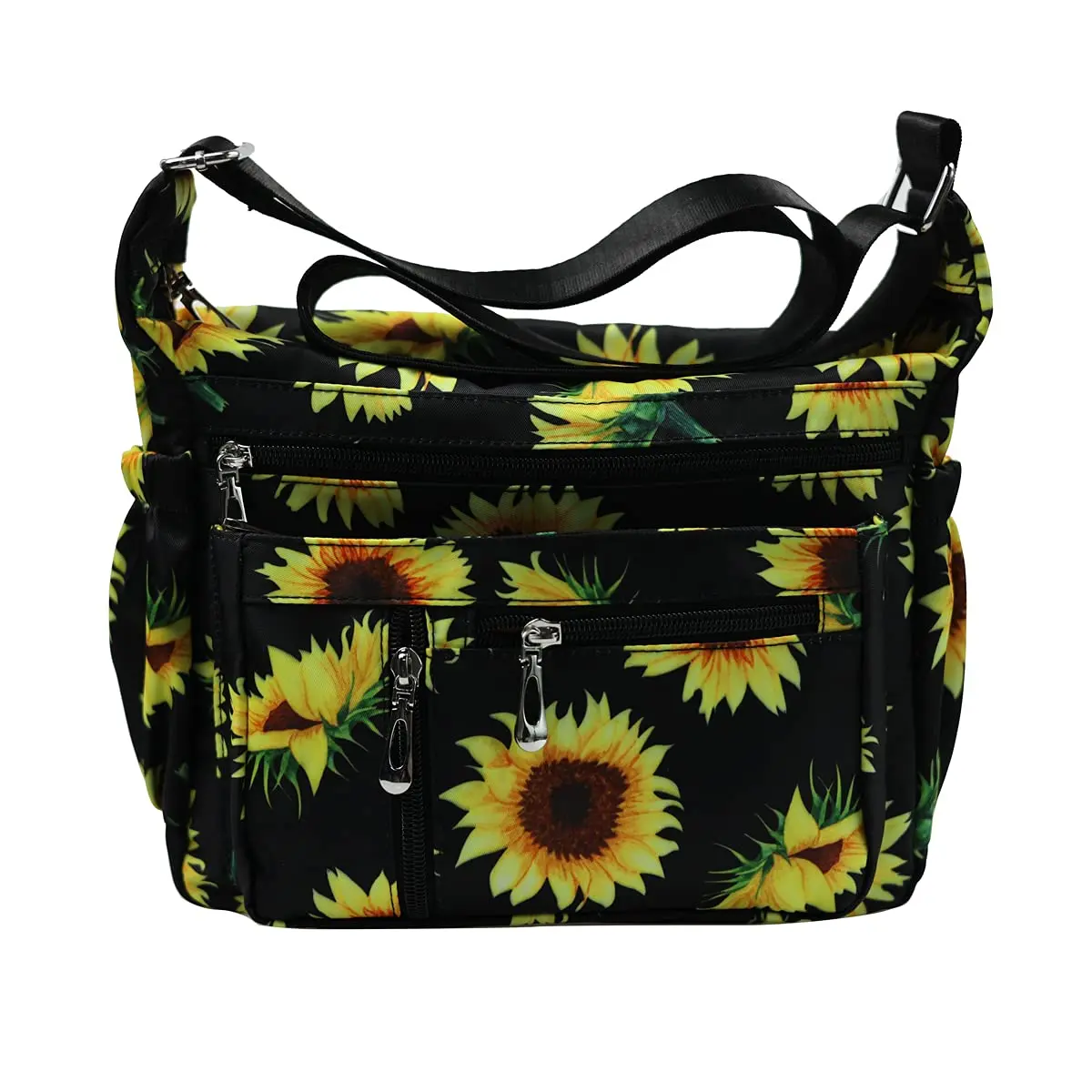 Fabuxry Floral Sunflowers Crossbody Bag for Women | Lightweight Nylon Travel & Everyday Purse - main product image