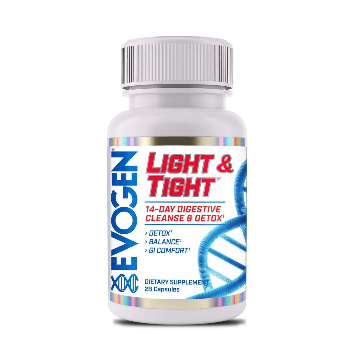 Evogen Light & Tight 14-Day Colon Cleanse & Detox | 28 Capsules for Bloating & Toxins - main product image