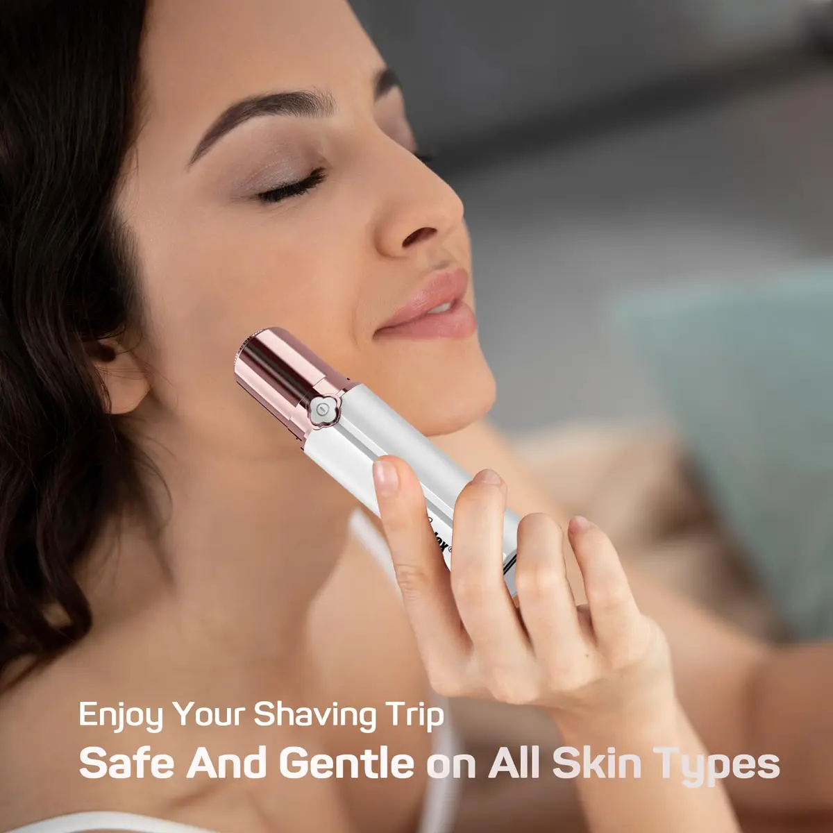 gurelax Electric Facial Hair Remover 5 Piece Set | Painless, Rechargeable, Hypoallergenic for Women - view 7