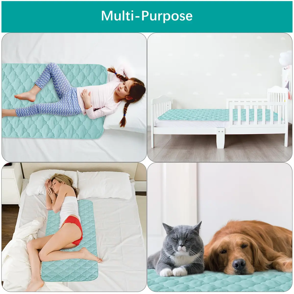 Biloban Waterproof Crib Mattress Protector 28"x52" (71cm x 132cm) | Breathable Quilted Pad for Safe Sleep - view 6
