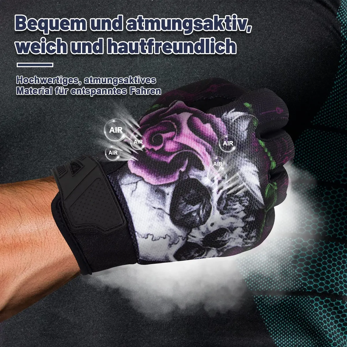 RIGWARL Women's Touchscreen Motorcycle Gloves - Pink, Breathable, Non-Slip, Full Finger for Mountain Bike, Cycling, ATV, MTB | Impact & Abrasion Protection - view 3
