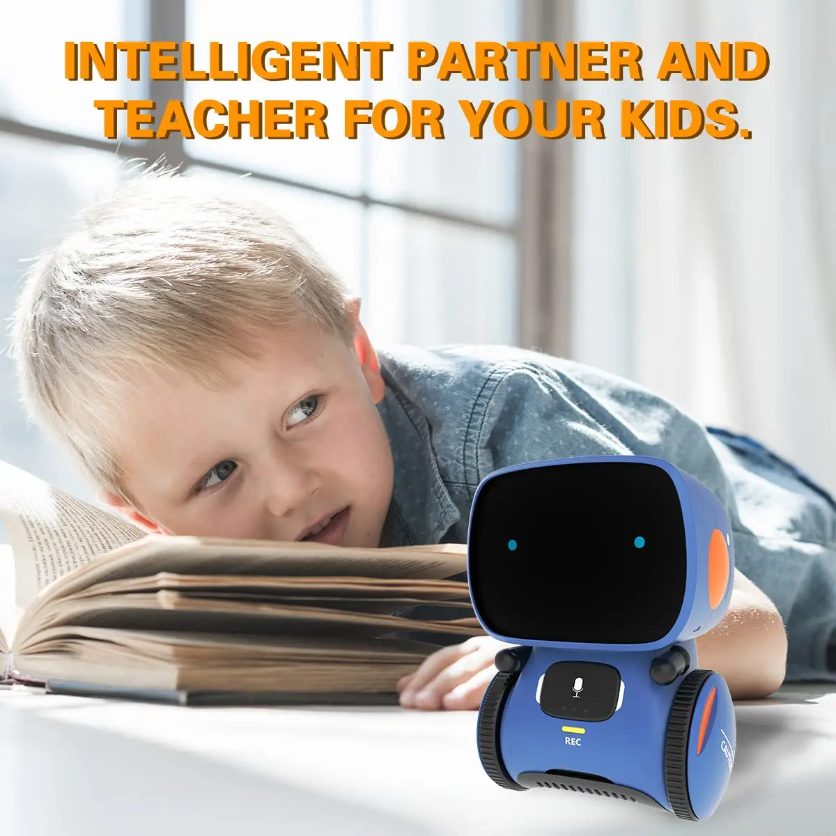 98K Kids Robot Toy for Girls and Boys | Touch & Voice Control, Dancing & Singing, ASTM F963 Certified, Blue - view 7