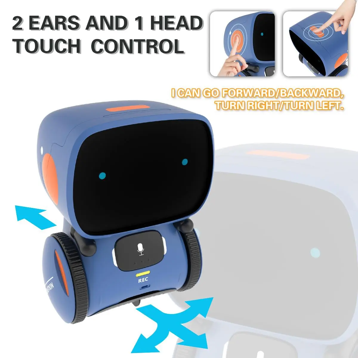 98K Kids Robot Toy for Girls and Boys | Touch & Voice Control, Dancing & Singing, ASTM F963 Certified, Blue - view 2