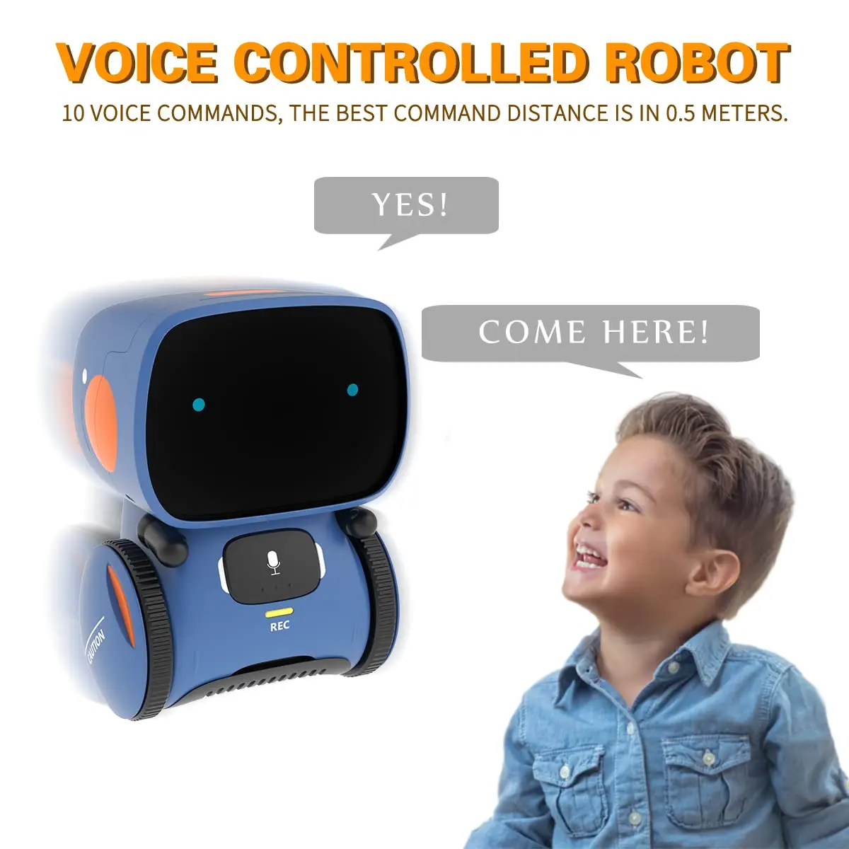 98K Kids Robot Toy for Girls and Boys | Touch & Voice Control, Dancing & Singing, ASTM F963 Certified, Blue - view 3