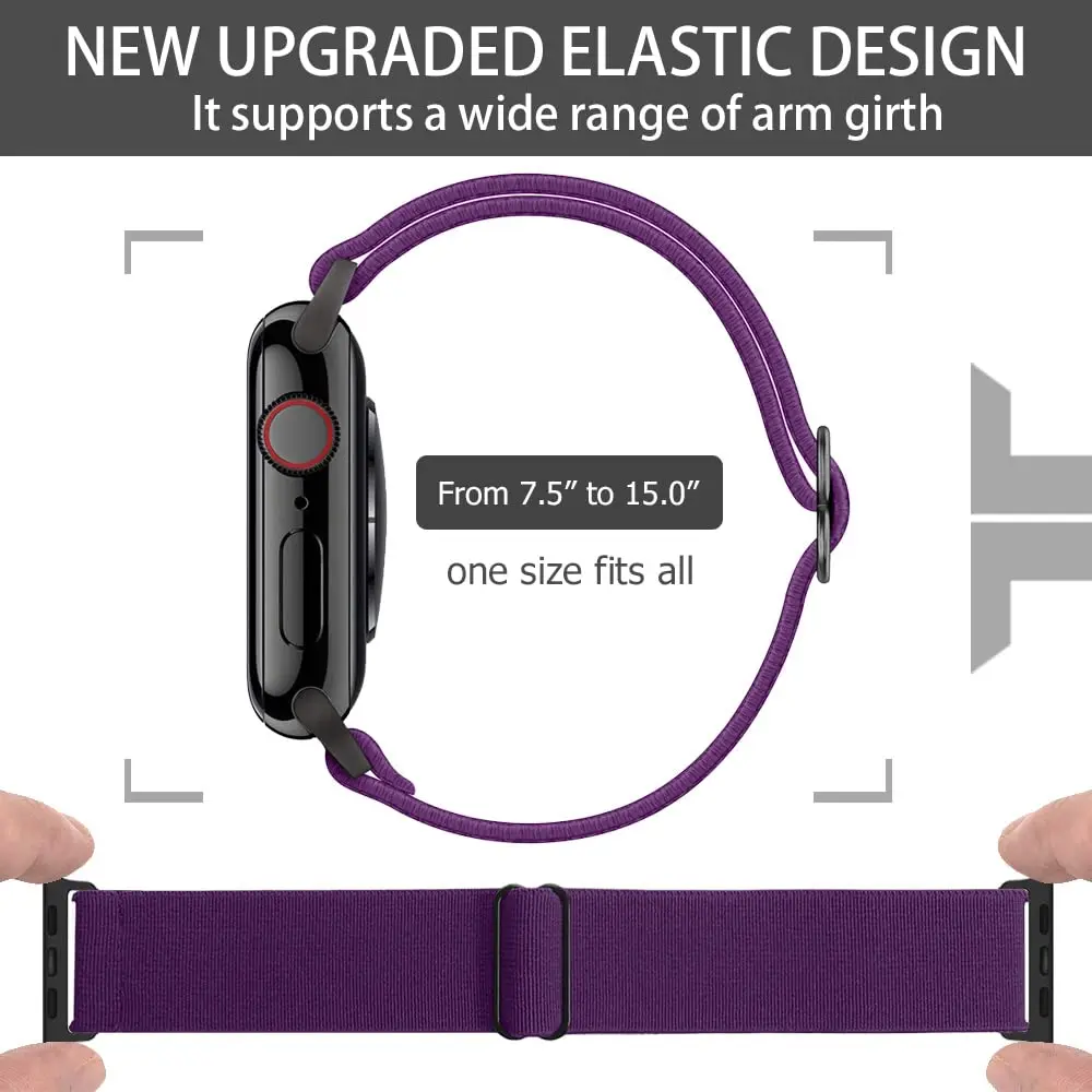 IFCASE Elastic Arm/Ankle Band for Apple Watch 40/41/42mm | Breathable Nylon, Adjustable Fit - view 2