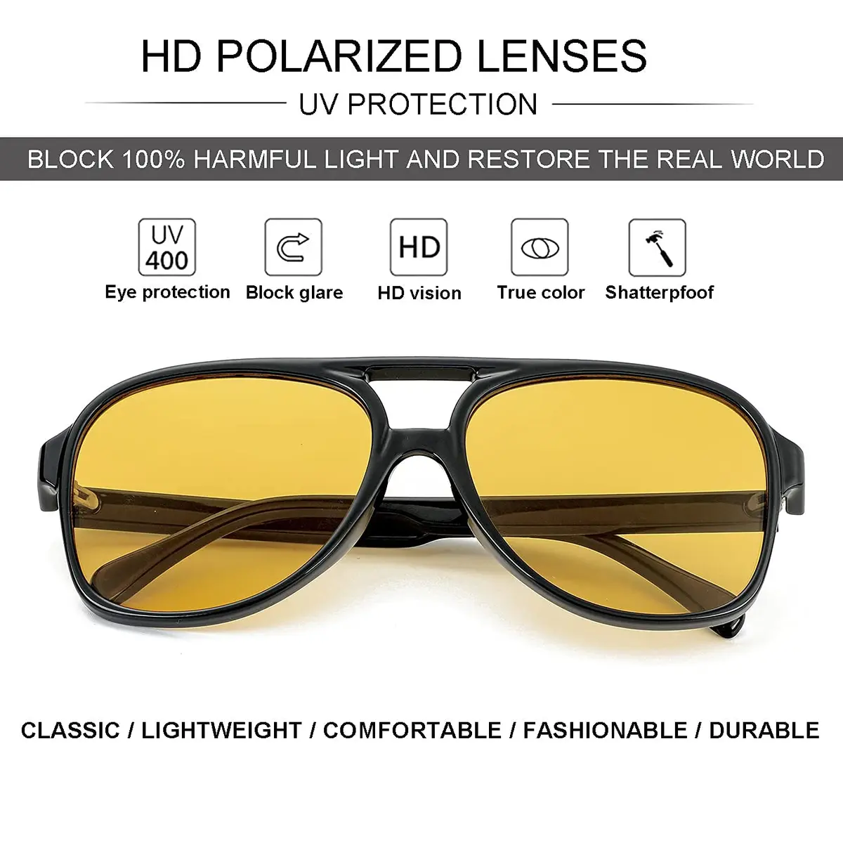 NIDOVIX Polarized Aviator Sunglasses for Men Women 58mm Lens Width | Classic Vintage Style - view 5