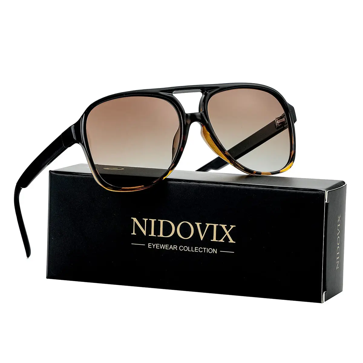 NIDOVIX Polarized Classic Vintage Aviator Sunglasses for Men Women 58mm (2.28in) | UV400 Protection - view 2