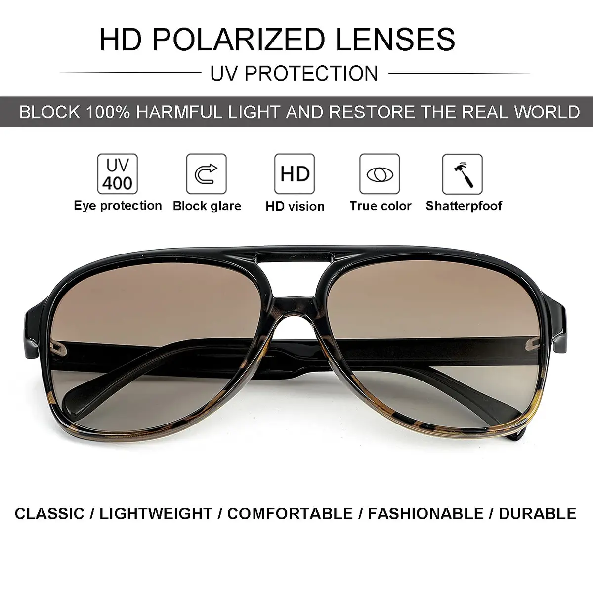 NIDOVIX Polarized Classic Vintage Aviator Sunglasses for Men Women 58mm (2.28in) | UV400 Protection - view 4