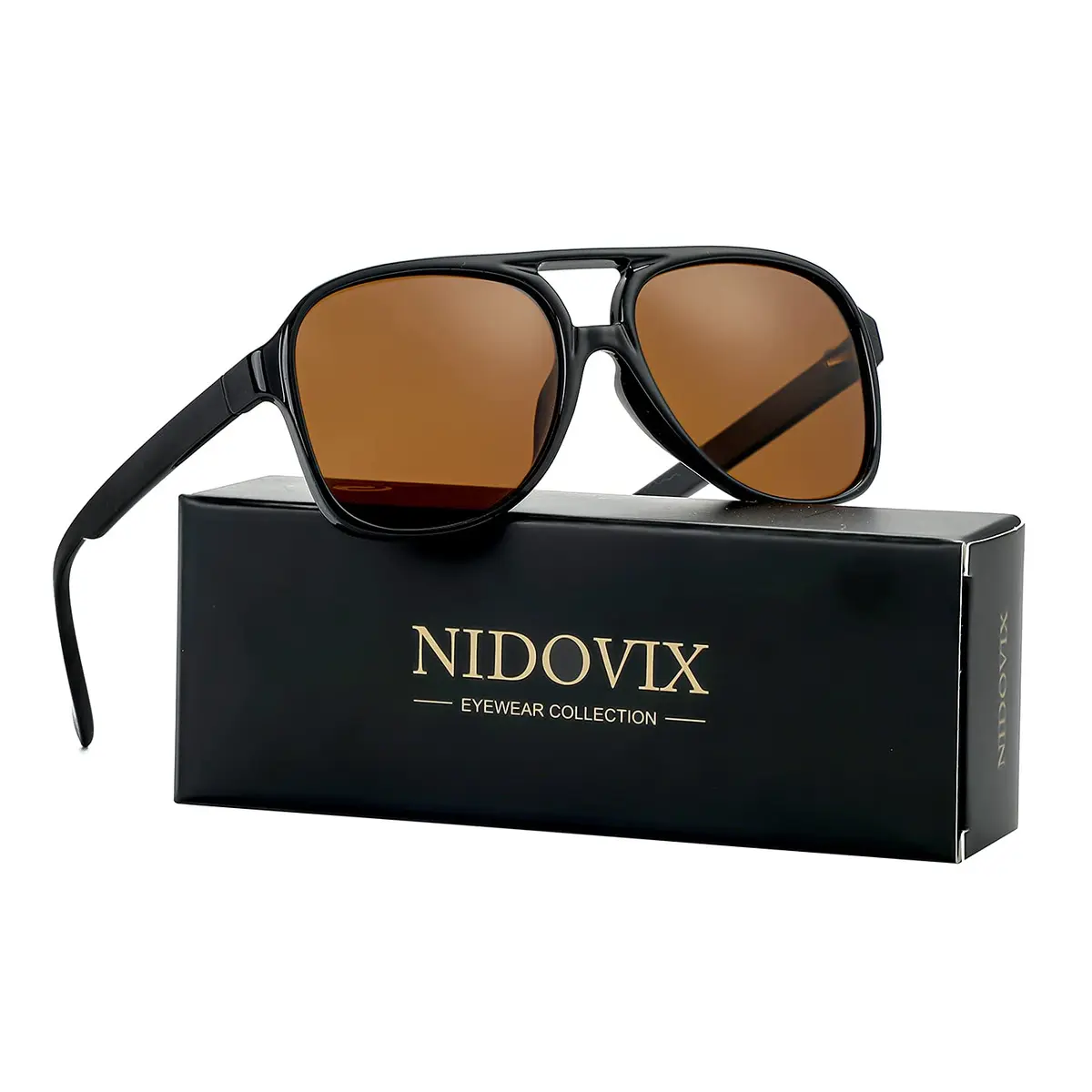 NIDOVIX Polarized Aviator Sunglasses for Men Women 58mm Lens Width | UV400 Protection - view 2