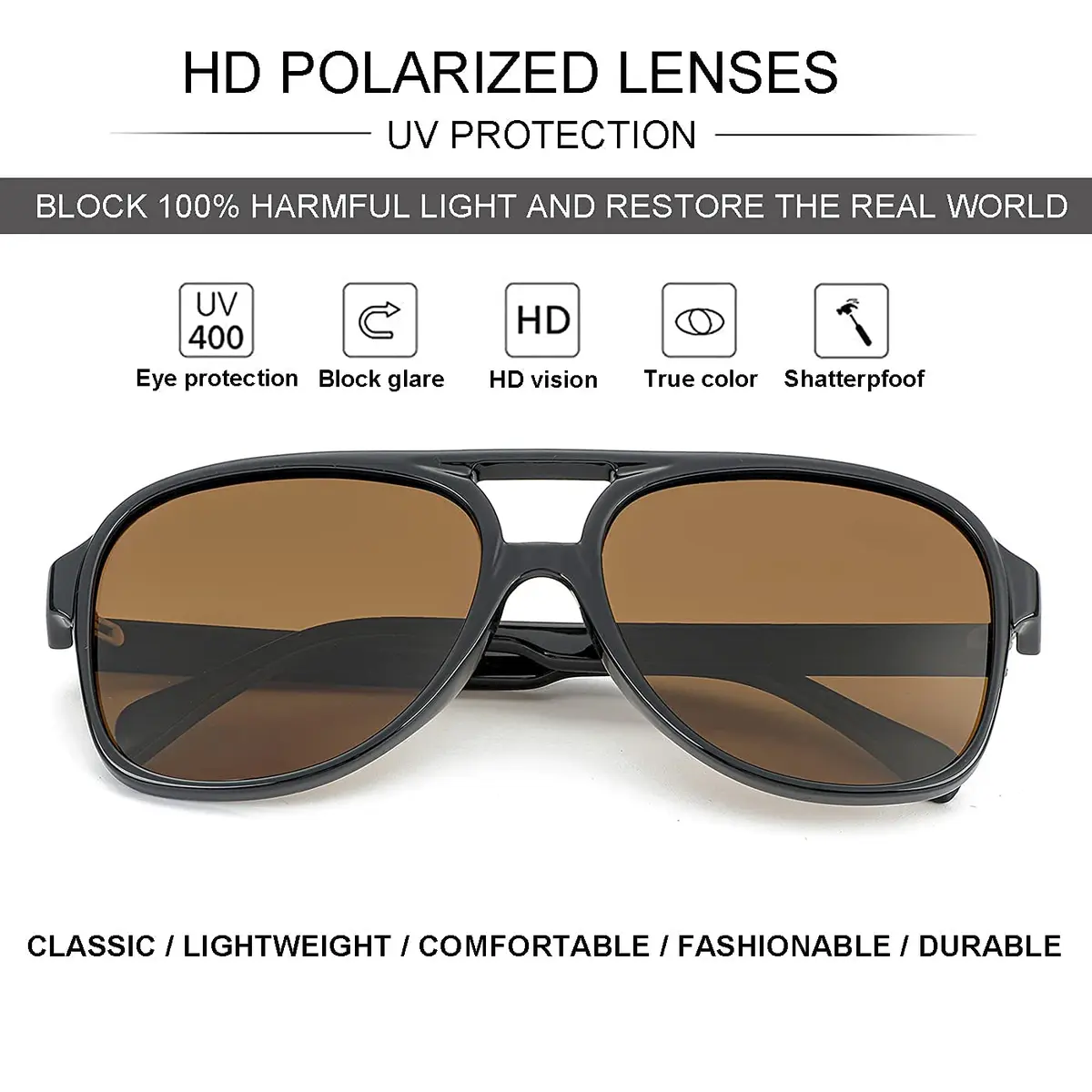 NIDOVIX Polarized Aviator Sunglasses for Men Women 58mm Lens Width | UV400 Protection - view 4