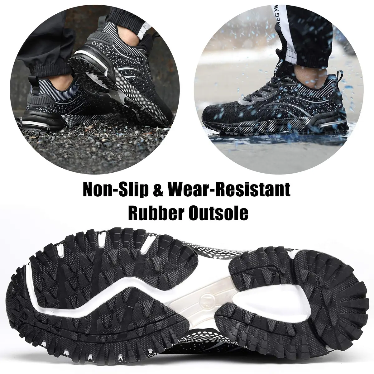 Furuian Steel Toe Shoes for Men & Women 7 Women/5.5 Men | Comfortable Puncture-Resistant Safety Shoes - view 6