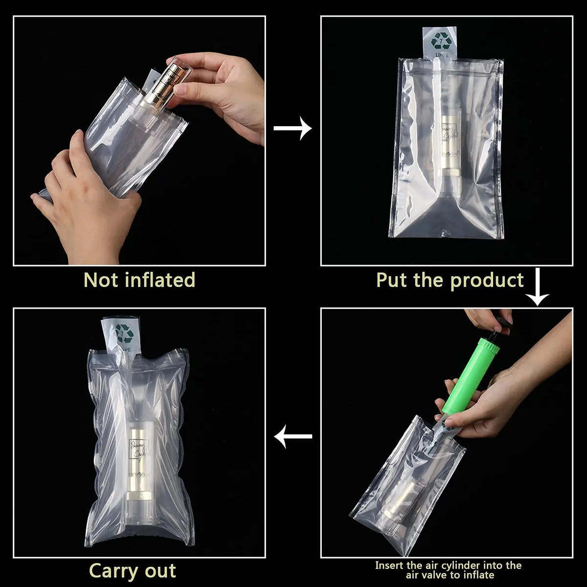 MIUPOO Inflatable Air Cushion Packaging Bags 4x6 Inches (50 Count) | Void Fill for Shipping Protection - view 4