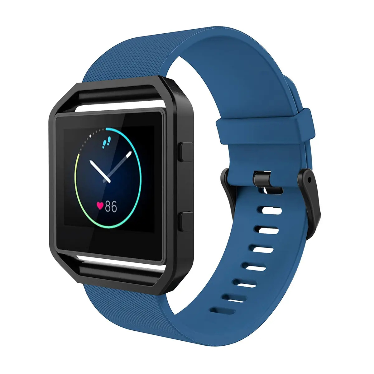 Simpeak Sport Band Compatible with Fitbit Blaze Large | Silicone Wrist Band with Metal Frame for Fitbit Blaze Men Women - view 2