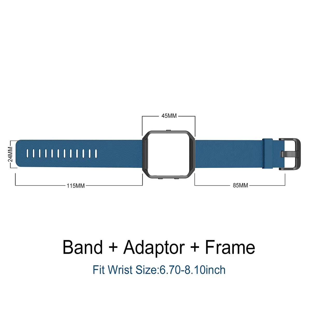 Simpeak Sport Band Compatible with Fitbit Blaze Large | Silicone Wrist Band with Metal Frame for Fitbit Blaze Men Women - view 4