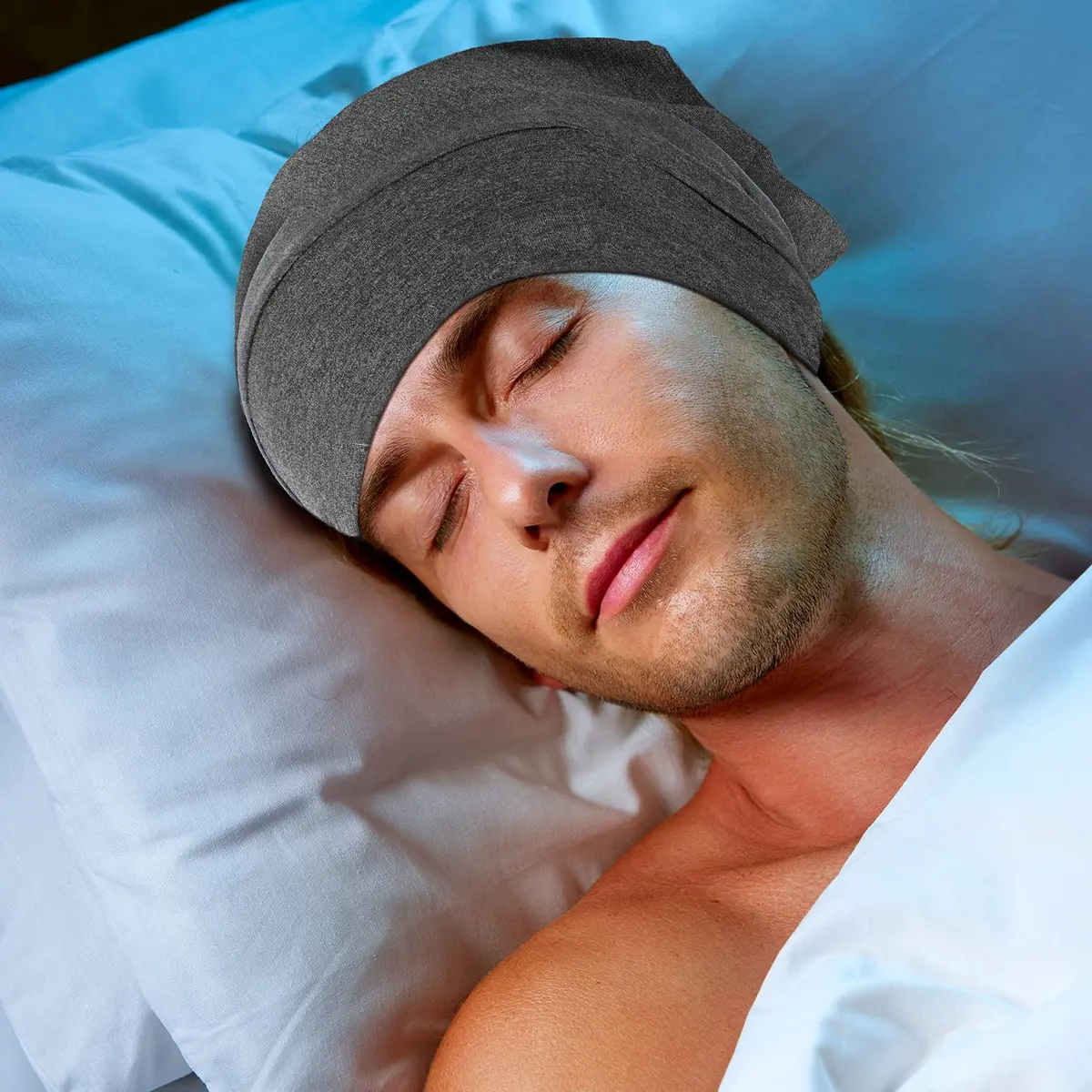 Geyoga Silk Satin Bonnet for Men | Adjustable Elastic Band for Curly Hair, 2 Pack - view 6