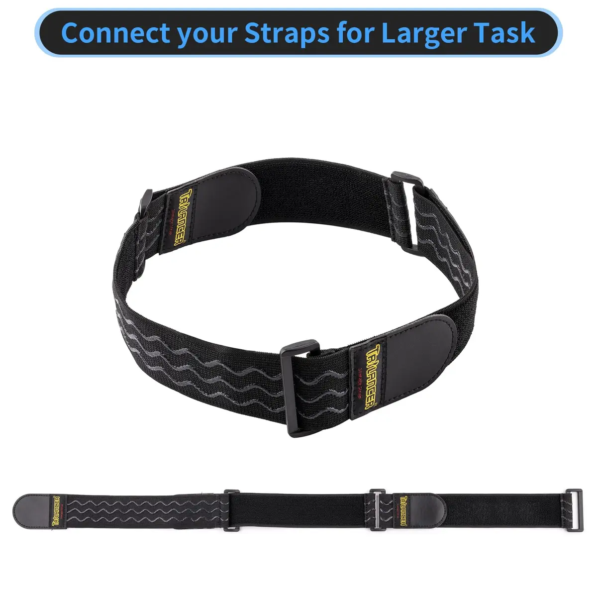 Trilancer Elastic Cinch Straps with Anti-Slip Strips, 12" (30cm) x 2" (5cm) | Multipurpose Hook & Loop Bundling Straps - view 7