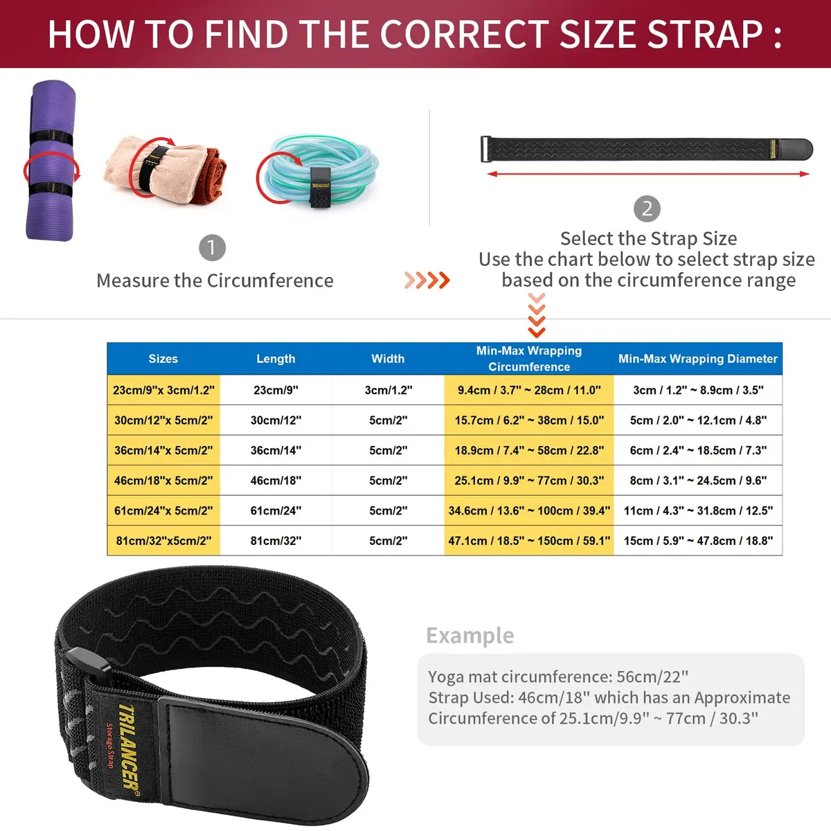 Trilancer Elastic Cinch Straps with Anti-Slip Strips, 12" (30cm) x 2" (5cm) | Multipurpose Hook & Loop Bundling Straps - view 8