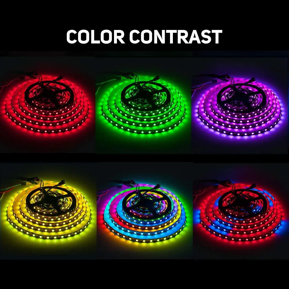 SEZO WS2812B ECO LED Strip Light 3.3FT 144LEDs/m Individually Addressable | Full Color RGB Dream Lighting - view 2