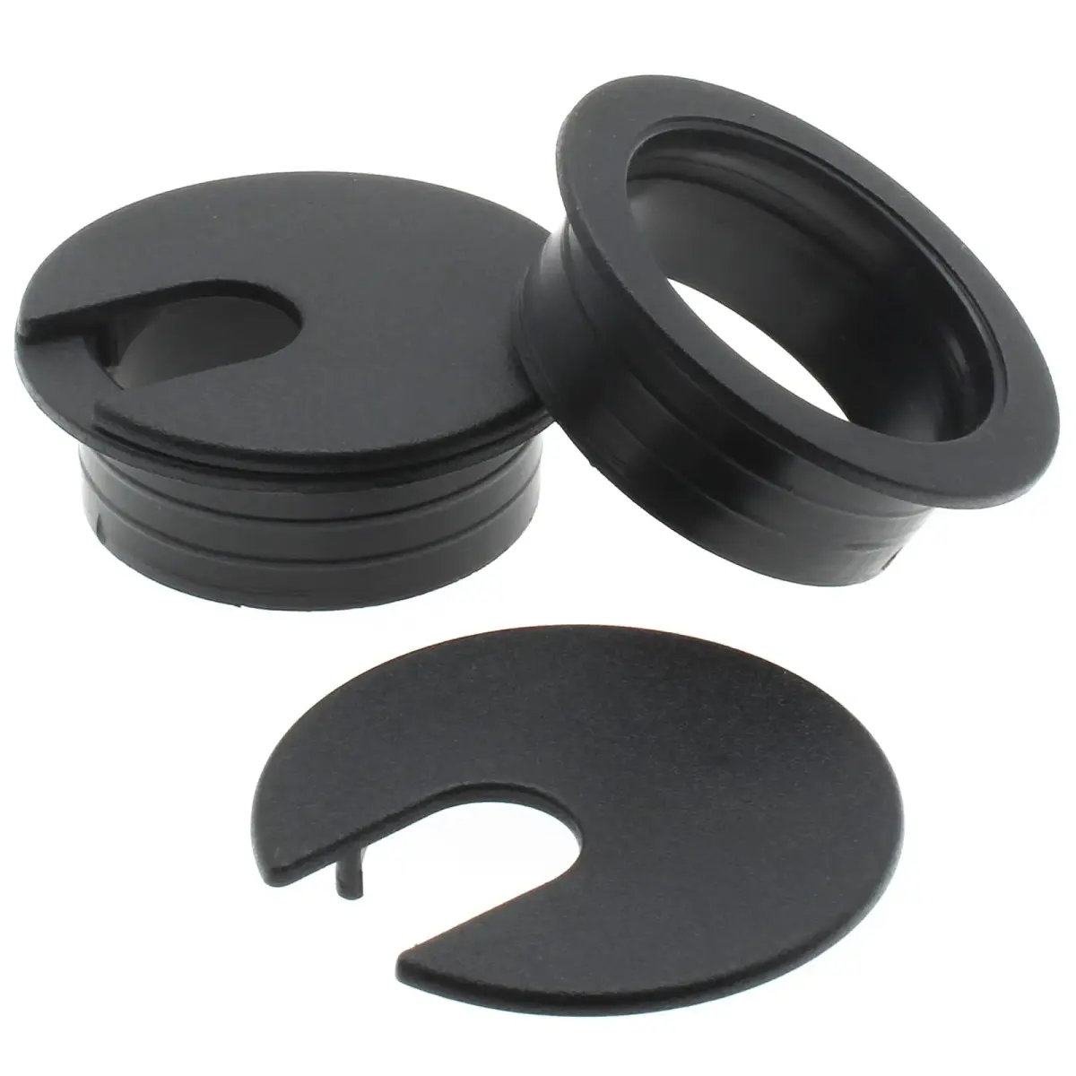 LBTODH Black Desk Grommet 35mm (1-3/8 Inch) | Arrange Wires Through Tables - view 2
