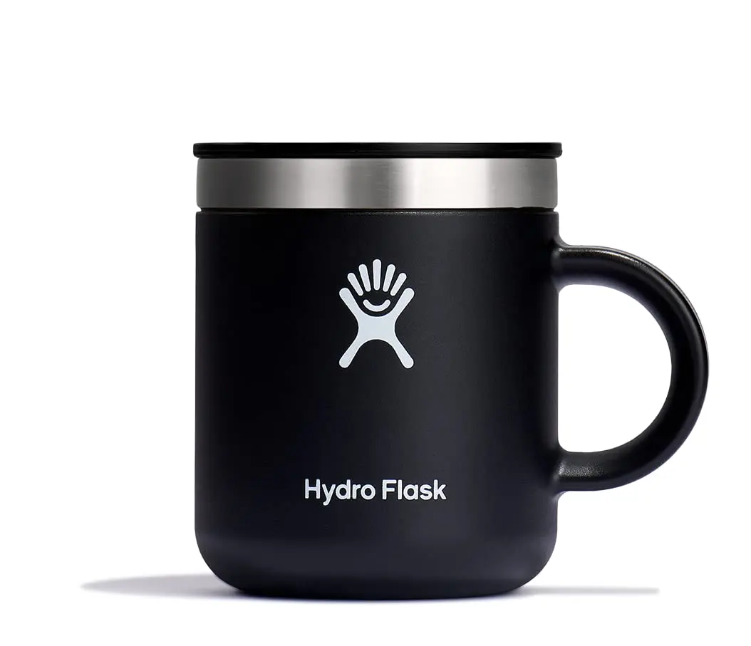 Hydro Flask Mug - Black 177ml (6 oz) | Vacuum Insulated Stainless Steel Travel Cup - main product image