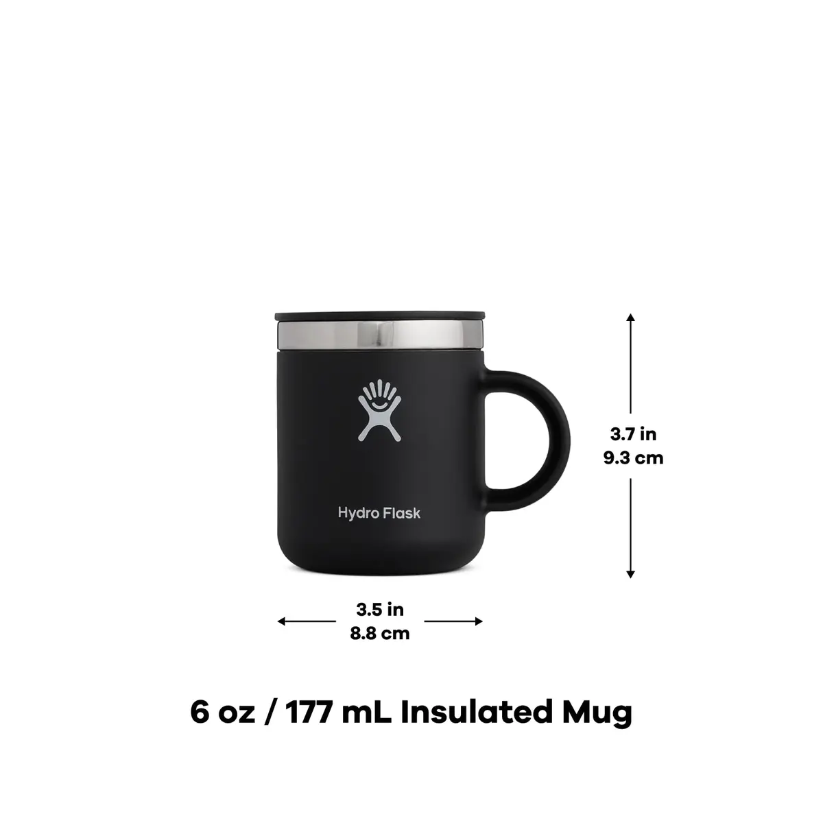 Hydro Flask Mug - Black 177ml (6 oz) | Vacuum Insulated Stainless Steel Travel Cup - view 5