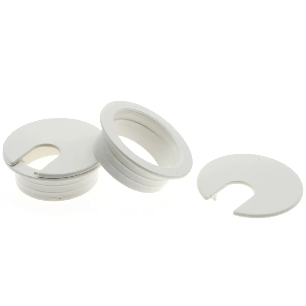 LBTODH White 2 Pcs Desk Grommet 35mm (1-3/8 Inch) | Cable Management Hole Cover for Computer Tables - view 2