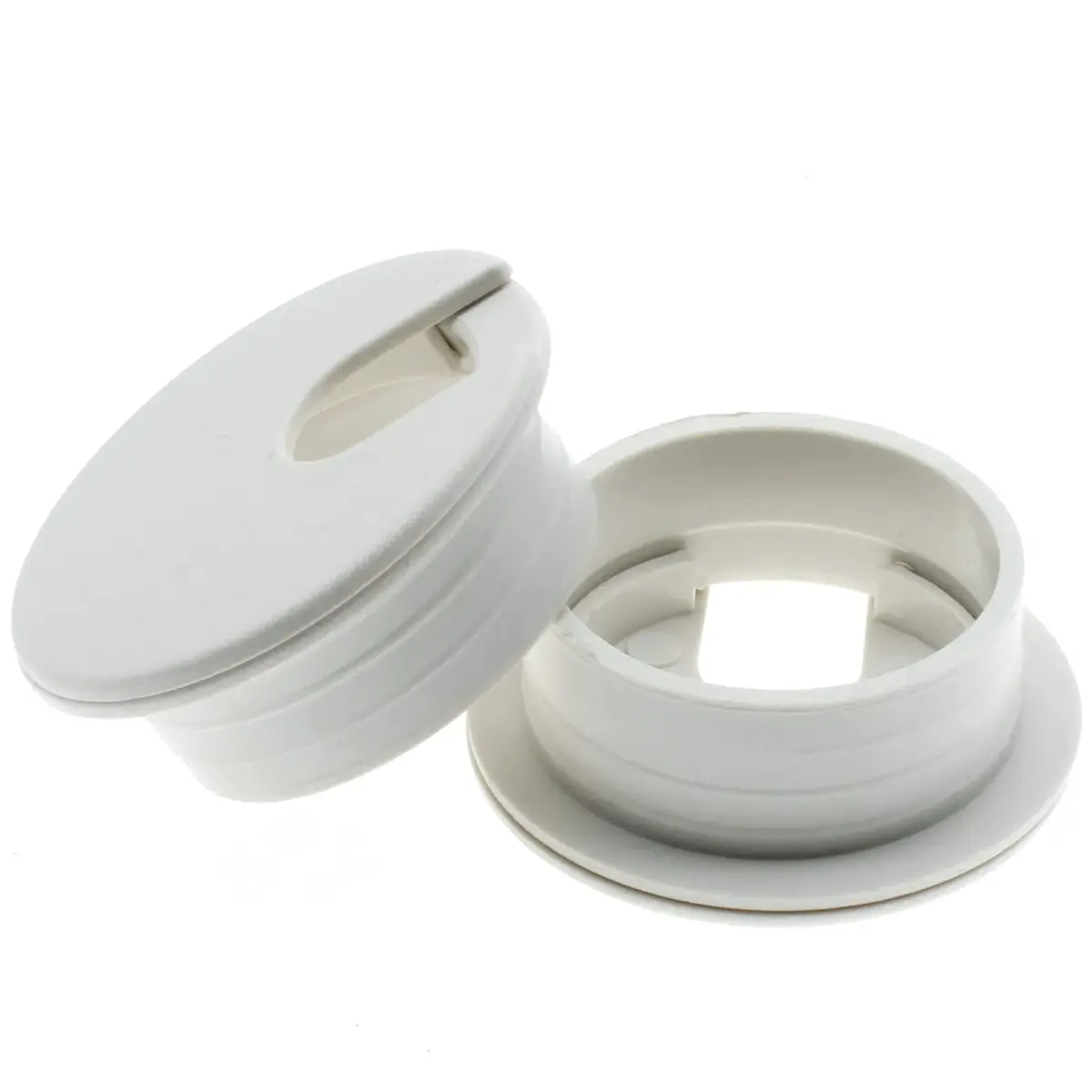 LBTODH White 2 Pcs Desk Grommet 35mm (1-3/8 Inch) | Cable Management Hole Cover for Computer Tables - view 3