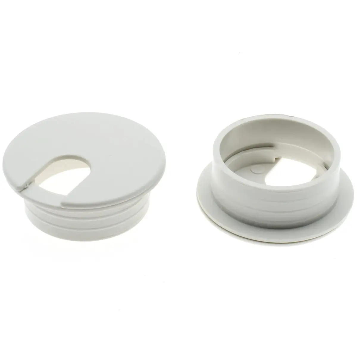 LBTODH White 2 Pcs Desk Grommet 35mm (1-3/8 Inch) | Cable Management Hole Cover for Computer Tables - view 4