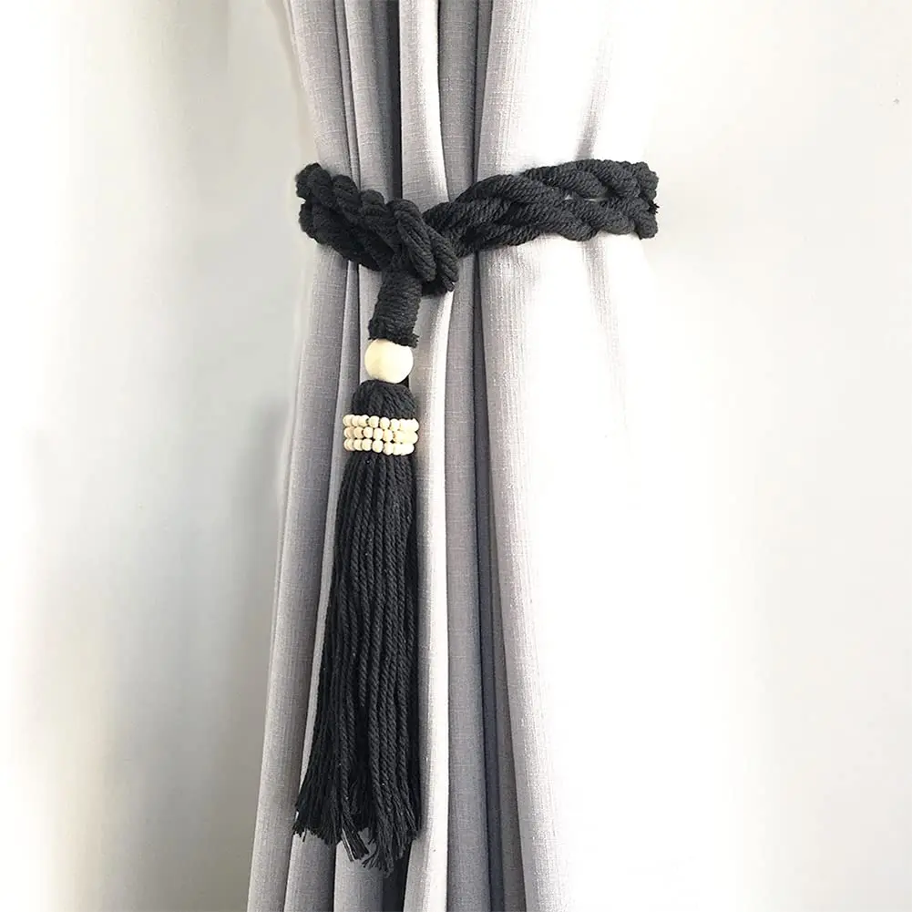 Tenn Well 10mm (3/8 inch) x 15m (50ft) Black Macrame Cord | Strong 3-Ply Twisted Cotton Rope for Crafts - view 7