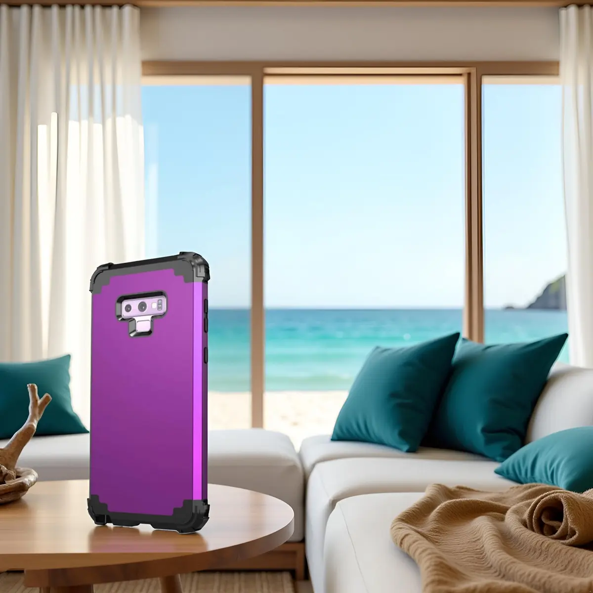 IDweel Heavy Duty Shockproof Case for Samsung Galaxy Note 9 (Navy Purple) | Dual Layer Protection with Raised Bezel - view 3