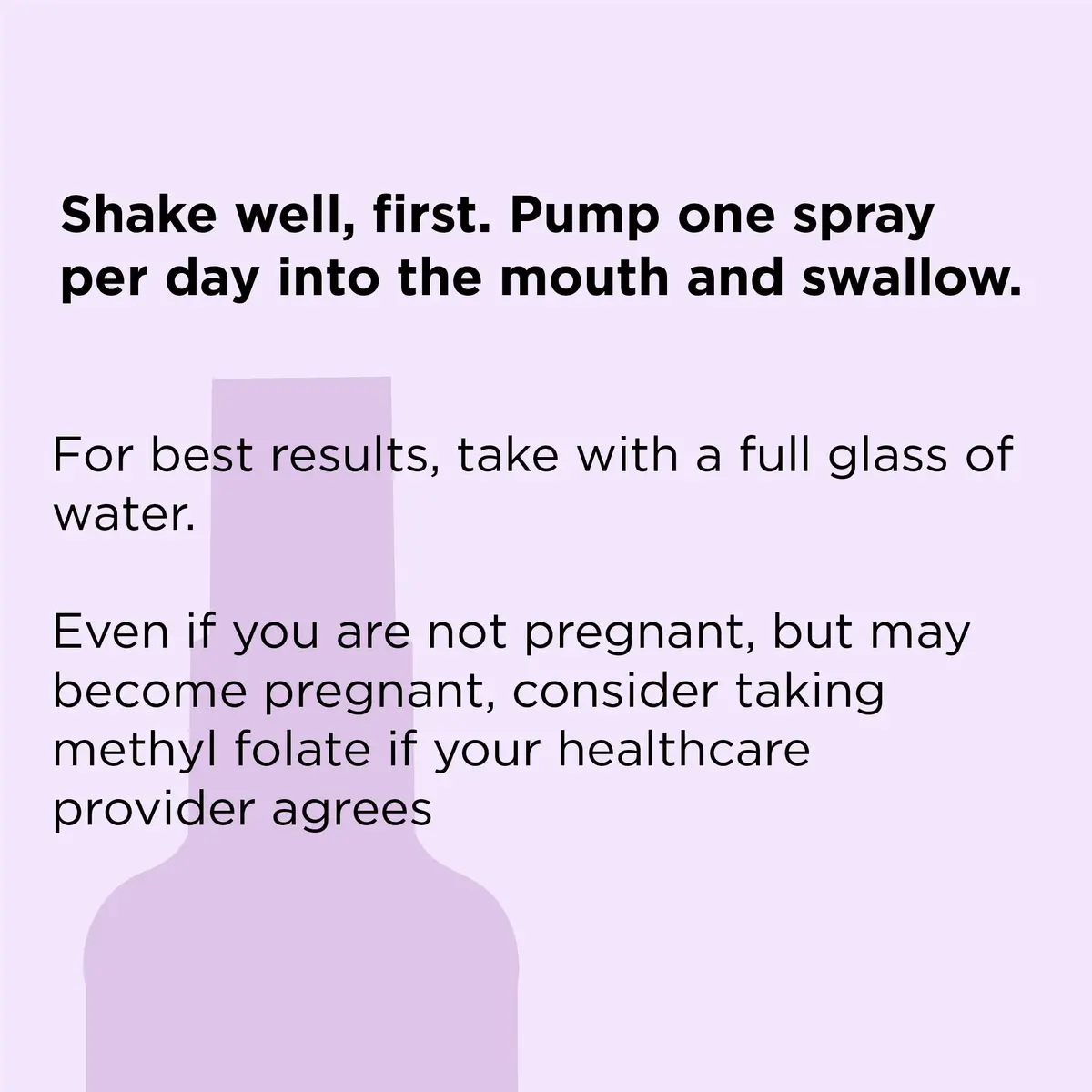 nbpure Methylfolate Vitamin B9 Liquid Spray 1 oz | Supports pregnancy & cognitive health - view 2